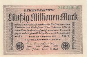 50 Millionen Mark 1923